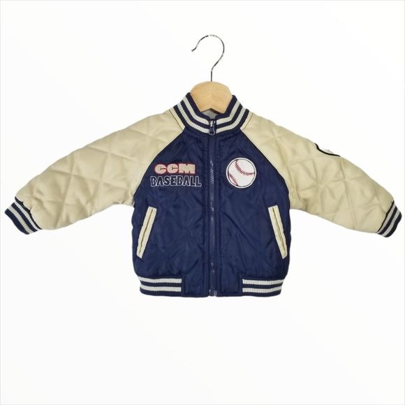 Vintage CCM Baseball 👶12M Varsity Bomber Jacket - Picture 1 of 10